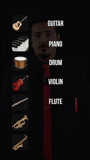 Learn 7 Musical Instruments in English 🎶 #englishvocabulary #musicalinstrument