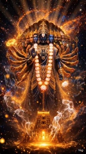 Experience the Cosmic Form of Lord Vishnu. 🕉️✨ #Vishwaroop #Divine