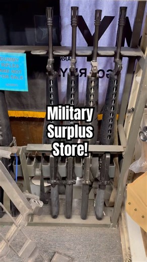 INSANE Military surplus store tour! #militaryeverything #military #militarysurplus #viralshort