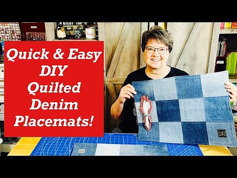 Quick and Easy Quilted Denim Placemats!