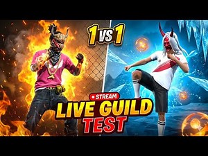 FREE FIRE LIVE 😎 1v1 GUILD TEST | TEAM CODE GIVEAWAY | #freefirelive #gyangaming #shortsfeed