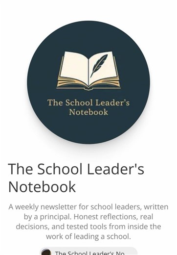 I finally created a space for my writing to share what I’ve learned about school leadership, instruction, and building systems that actually support teachers and students.🎉 This Substack 📝 is for school leadership who want practical insight, honest reflection, and tools they can use right away. If you’re an aspiring school leader, currently leading a school or supporting leaders, this one’s for you! 💕 Subscribe substack.com/@schoolleadersnotebook #instructionalleadership #principallife #schoo