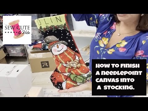 How to finish your needlepoint stocking
