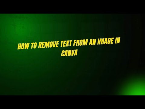 How to Remove Text from an Image in Canva