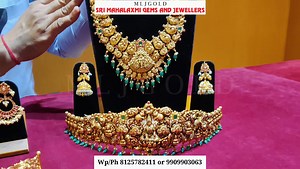 2.1K reactions · 35 shares | Some exclusive designs shown here, light range kundan choker combined with beautiful chandbali earings, Ganapati vaddanam n Nakshi work bridal set. Please visit us or connect video call no 990 990 3063 or 8125 782 411 for best variety. Unbeatable pricing. Free shipping within India and US #vaddanam #kundanchoker #bridaljewellery #SriMahalaxmiJewellers #mljgold #pellikuthurujewellery #goldbridaljewellery | Sri Mahalaxmi Gems and Jewellers | Facebook