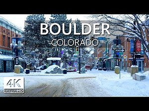 Boulder, Colorado USA - Winter Driving Tour - 4K UHD