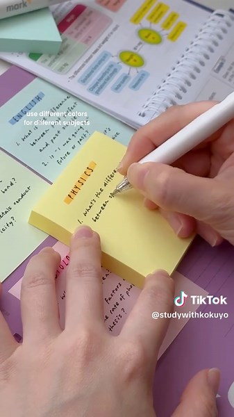 Effective Study Tips Using Sticky Notes