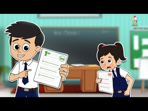Gattu and Chinki's Result | Result day | English Moral Stories | English Animated | English Cartoon