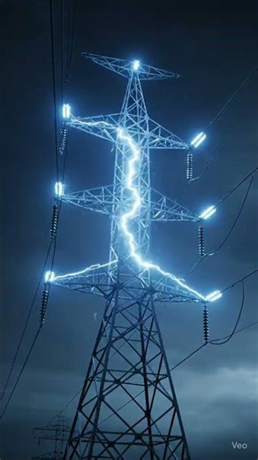 High Voltage Tower Explosion