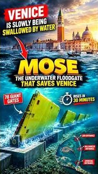 Venice Hid 78 Giant Gates Beneath the Sea #shorts #MOSE