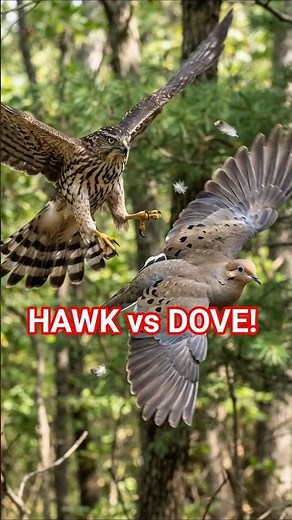 Cooper’s Hawk Chases a Mourning Dove… Then Catches It! 🦅🕊️#CoopersHawk #MourningDove #Hawk #usa