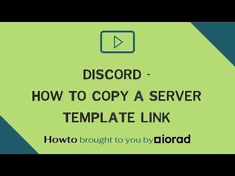 Discord - How to copy server template link