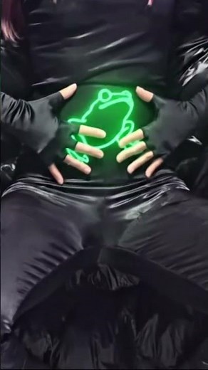 Mira stomach growl squats squeeze frog inside her stomach ribit