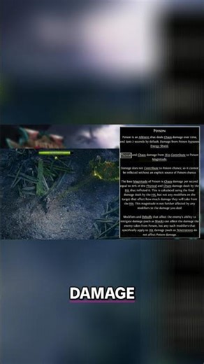 Poison Damage Explained: Physical vs. Chaos Damage #shorts