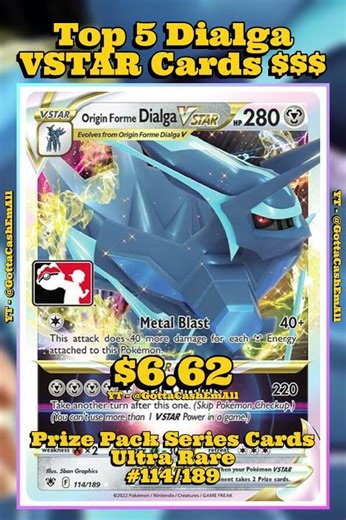 Top 5 Rarest Dialga VSTAR Pokémon Cards! ✨ #pokemon #pokemoncards #pokemontcg #pokémon #top5 #tcg