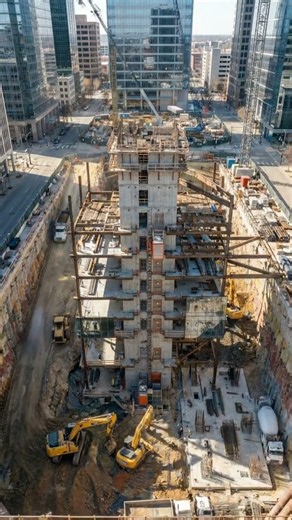 This Skyscraper Construction Will Blow Your Mind #satisfying #construction #timelapse