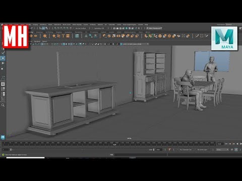 Maya tutorial : Furniture modeling series Part 4 - TV Cabinet