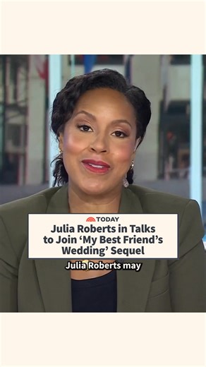 Saying a little prayer that this happens!! Actor Julia Roberts confirmed to Variety that she’s officially in talks to join a sequel to “My Best Friend’s Wedding,” which is said to be in early development. | Today Show