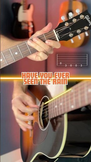 have you ever seen the rain (ccr) guitar tutorial #guitarlesson
