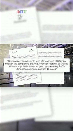 Bombardier releases a statement underlining its contributions to the American aerospace industry
