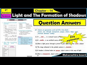 Light and The Formation of Shadows | Question Answers | Class 6 | Science | Chapter 14