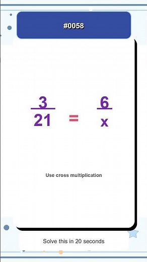 Math Proportions Test #0058