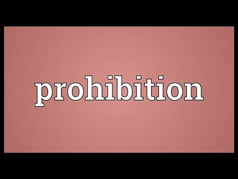 Prohibition Meaning