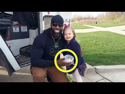 Girl Gives Garbage Man Cupcake Every Week Until Dad Follows Him And Sees Why