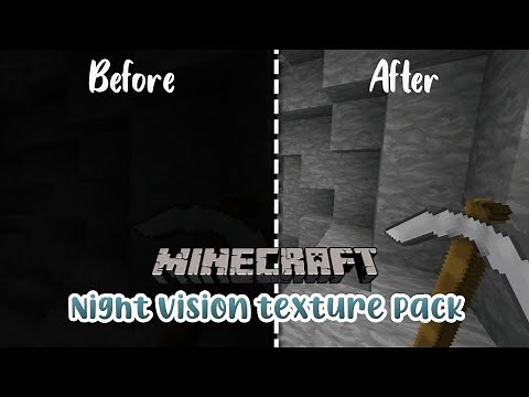 MINECRAFT - Night Vision Texture Pack🌌 ||mcpe 1.16+