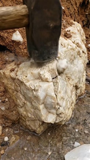 Hidden gold in raw stone. Nature’s rare treasure. #gold #geology #nature #rawgold