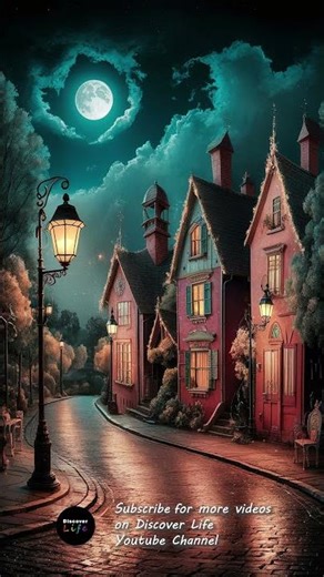 Whimsical Night Scene in Painterly Style