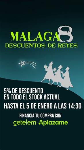 Malaga8 | Tienda de instrumentos musicales on Instagram: "¡Los Reyes también vienen de parte de Malaga8! A partir de ahora y hasta el 5 de enero a las 14:30 tenéis un 5% de descuento tanto en tienda como en web 🤘🏻😜 No te lo pierdas y aprovecha para tus regalos (ya sean para ti o para otros jeje 😏) Y ya sabes ¡Nos vemos por Malaga8! 💚 #malaga8 #descuentos #navidad #reyesmagos"