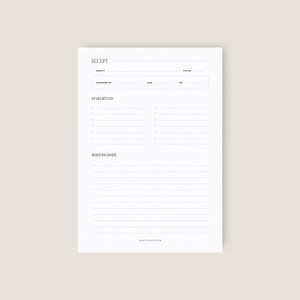 A5 Recipe Notepad – Minimalist Kitchen Notes, 50 Tear-away Pages - Etsy UK