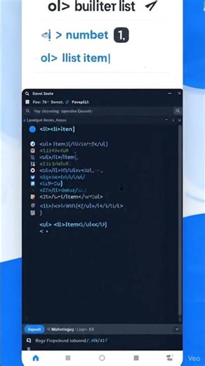HTML Lists Explained in 8 Seconds! 🔢🔥 #Shorts