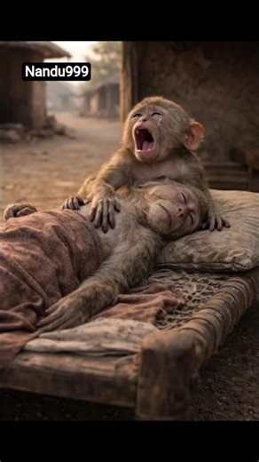 monkey 🐒 Emotional video like and subscribe 💔😭😞😰 baby monkey mother died video.......