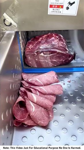 The machine cut the meat like paper