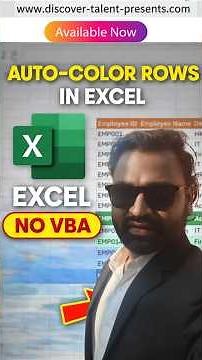 Auto-Color Rows in Excel #shorts #discovertalent