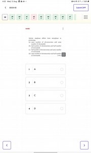 Mitotic anaphase differs from metaphase in possessing:(a) same... | Filo