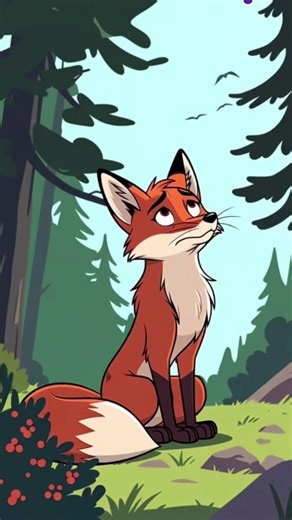 The fox and the grapes #fox #foxstory #story #storytime #english#foxy#children #reels #shorts#viral