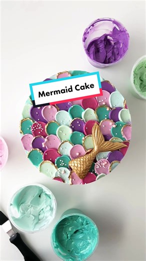 Mermaid Buttercream Cake Decorating Tutorial