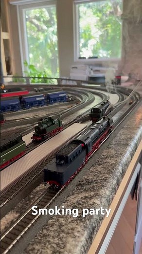 Incredible setup unique locomotive steaming away