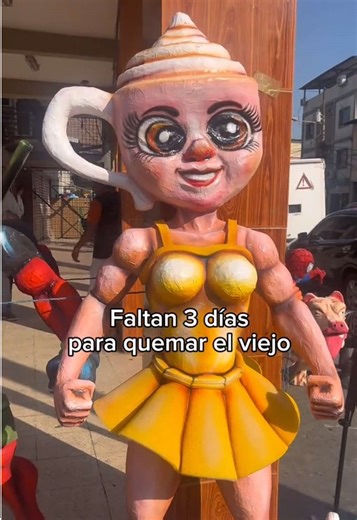 Oeeee como que 3 días, pero si recien salimos de noche buena 🥺 #ec #gye #monigote #añoviejo #ecuador