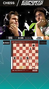 409K views · 1.9K reactions | The final moments of Game 6 at the Esports World Cup Semifinals as GM Magnus Carlsen blunders, and GM Hikaru Nakamura wins to force an Armageddon showdown. Watch Carlsen's reaction. #esports #chessmoves #Checkmate #chess #gamenight | Bisakol Chess Vlog | Facebook