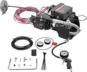 VEVOR Air Shock Controller Kit, 12V 100PSI Wireless On Board Air Compressor System, App or Remote Control Air Ride Suspension Compressor Kit with Single Path System, Inflator & Air Line for Truck Van
