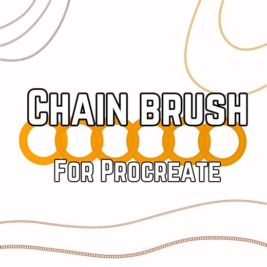The Chain Brush for Procreate | Digital Jewelry & Fashion Illustration Brush | 1 Digital Chain Brush for Procreate | Easily Create Chains - Etsy