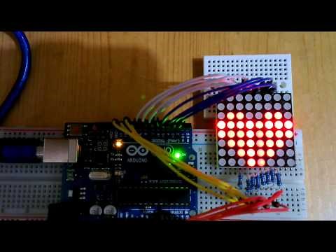 Beating Heart animation on 8x8 LED Matrix + Arduino Uno