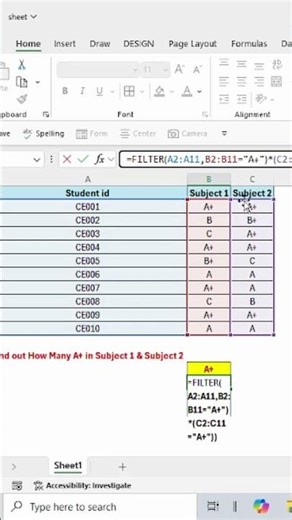 🔥Filter function with multiple criteria🔥#shorts