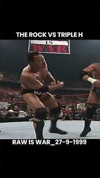THE ROCK VS TRIPLE H RAW IS WAR 27-9-1999 #wwe #wwewrestler