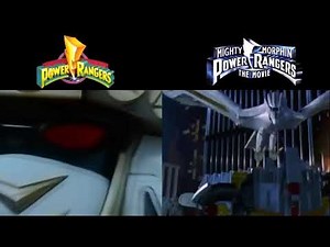 Mighty Morphin Power Rangers - Ninja Megazord Transformation - TV & Movie Comparison - 1995