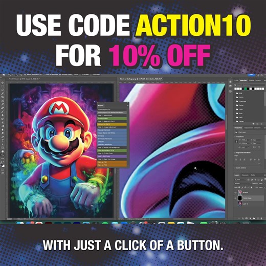 🎉 Don't miss out on 10% off your purchase of ActionSeps™ DTX with coupon code ACTION10! Say goodbye to white haze and black boxes on your DTF & DTG prints and hello to stress-free printing! Developed by t-shirt business owner Matt with Mikey Designs & Silk Screen, this Photoshop plugin effortlessly separates intricate designs, eliminating white haze and black boxes. It's a game-changer for your business. Plus, enjoy exclusive access to: ✅ Our comprehensive training system ✅ Private Facebook com